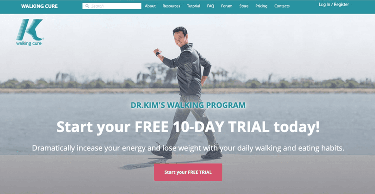 Walking Cure is a Wordpress website developed by our team for a California-based clinic. The website offers a unique method to maintain a healthy body through walking exercises.